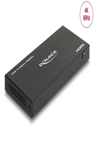 Delock HDMI-splitter 1 x HDMI-ingång till 4 x HDMI-utgång 4K 60 Hz - 18652
