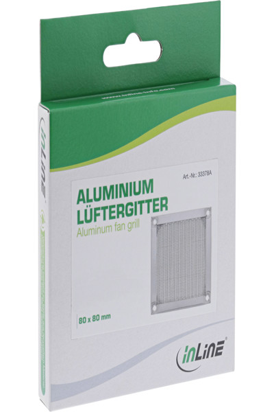 InLine Fan grid aluminium filter - 80x80mm - 33378A