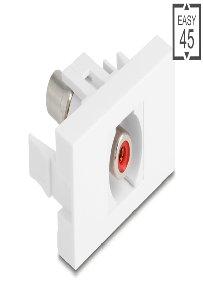 Delock Easy 45 Modul Cinch Buchse zu rot weiÃƒÅ¸ - 90857