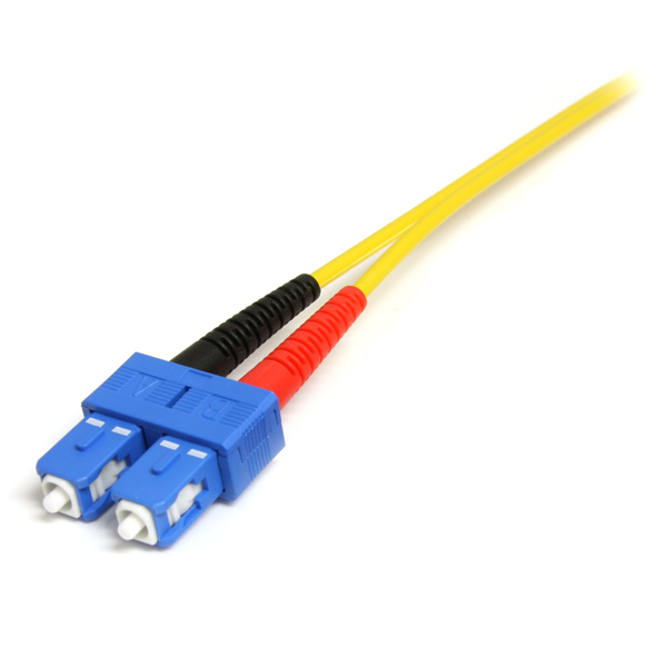 StarTech 10m Single Mode Duplex Fiber Patch Cable LC-SC - 10 m - LC - SC - Male/Male - Yellow - SMFIBLCSC10