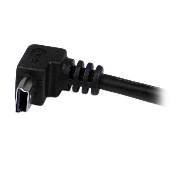 StarTech.com 2m USB auf Mini USB Anschlusskabel abgewinkelt - USB A zu Mini B Kabel - 1 x USB A (St), 1 x USB Mini B (St) - Schwarz - USB-Kabel - 2 m - USBAMB2MD