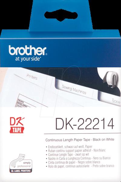 Brother DK-22214 - White - Roll (1.2 cm x 30.5 m) thermal paper - DK22214