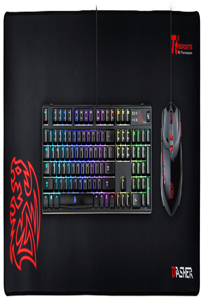 Thermaltake DASHER 2016 (UTÖKAD) Musmatta Svart - MP-DSH-BLKSXS-01