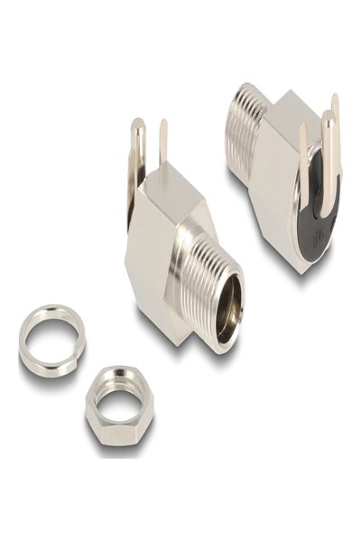 Delock Power connector - DC jack 5.5 mm x 12 mm (ID: 2.5 mm) (F) bulkhead - 90182