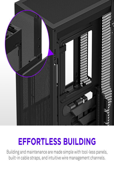 NZXT H2 Flow 2026 All Black MidiTower Mesh CC-H21FB-01 - Mini tower - ATX - CI-H21FB-01