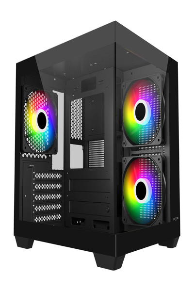 FSP S140-BA - Small Form Factor SFF - PC - Black - micro ATX - Mini-ITX - Glass - POC0000286