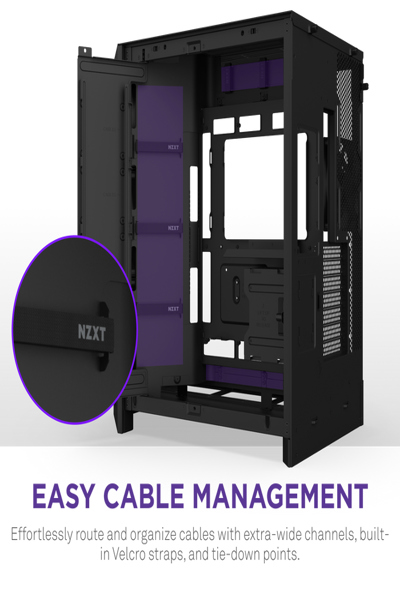 NZXT H9 Flow midi-tower PC svart - CM-H92FB-01