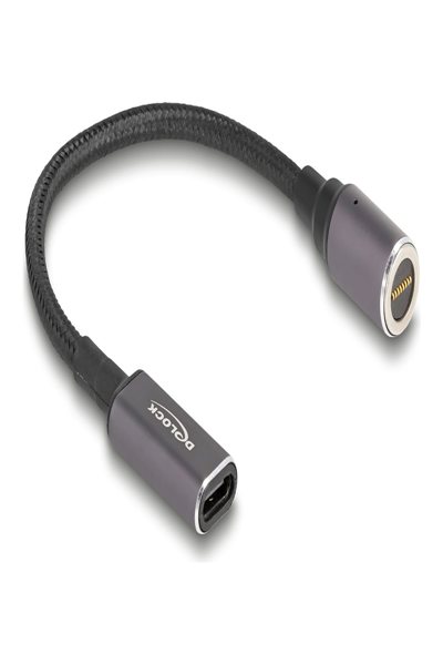 Delock Strömkabel - 24-stifts USB-C (F) till 8-stifts kontakt magnetisk - 80781