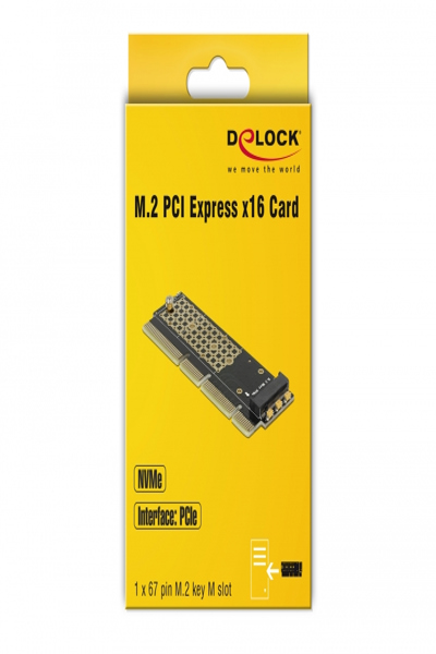 Delock PCI Express x16 (x4/x8) kort till 1 x NVMe M.2 nyckel M för server - 90303