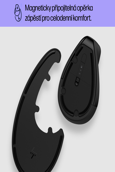 HP 920 Ergonomic Wireless Mouse: Right-hand, Vertical Design, 4000 DPI - 6H1A4AA