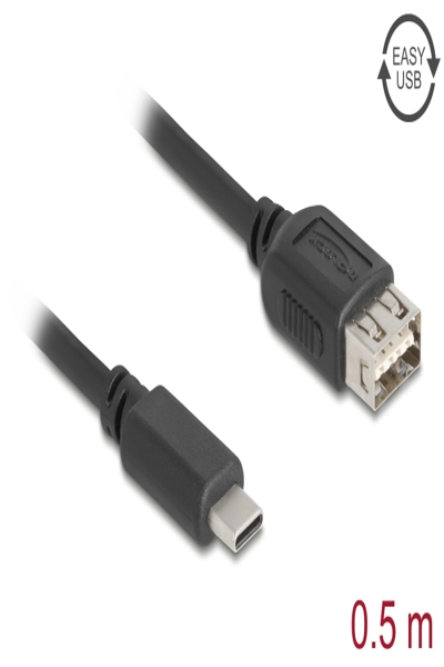 Delock USB 2.0 Kabel Type-C Stecker zu EASY Typ-A Buchse - Cable - Digital - 81535