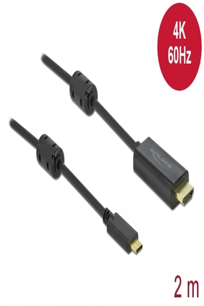 Delock Video-/ljudkabel - 24-stifts USB-C-hane till HDMI-hane - 85970