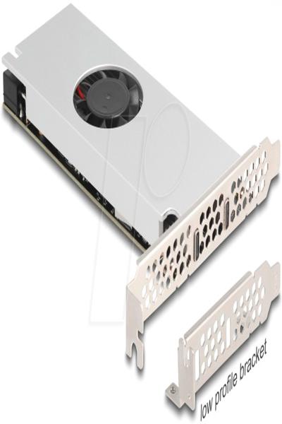 Carte Delock PCI Express x16 vers 2x USB Type-C Dual Channel avec ventilateur et