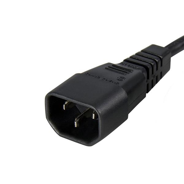 StarTech 1m Standard Computer Power Cord Extension C14 C13 - PXT1001M