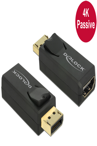 Delock 4K Passive - Adapter - DisplayPort male to HDMI female - 65571