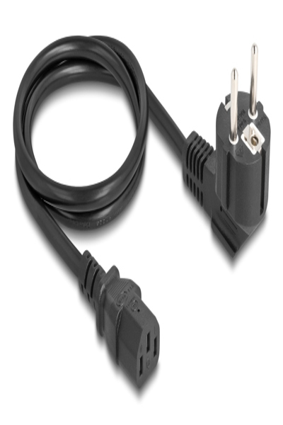 Delock Power Cable PC Schutzkontaktstecker CEE 7/7 90Â° angled C13 3 x 1 - 81298
