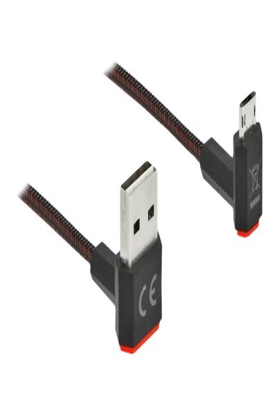 Delock Easy - USB cable - USB (M) up/down angled, reversible to Micro-USB Type B (M) up/down angled, reversible - 85265