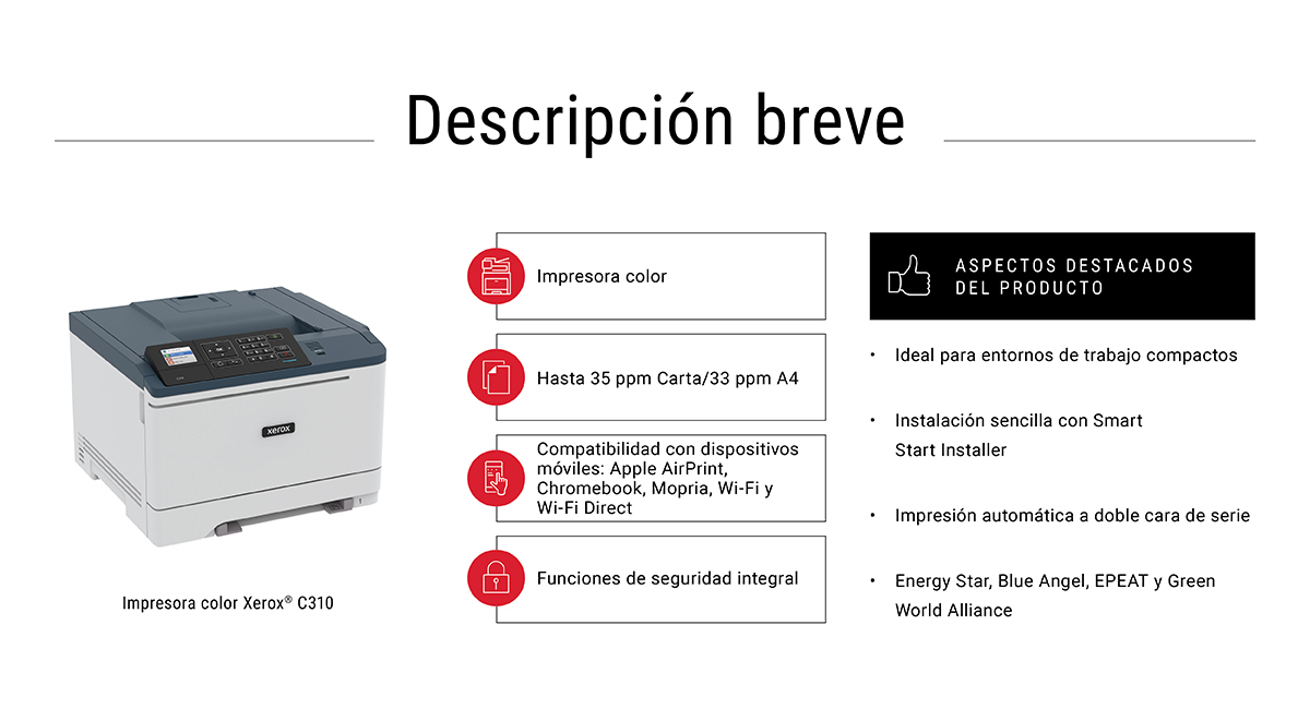 Xerox C310 Color Laser Printer - C310V_DNI