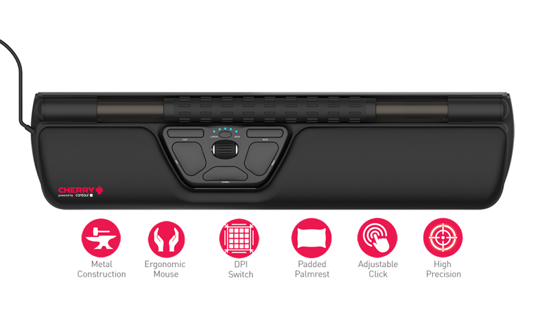 Cherry ROLLERMOUSE™ - Rollerbar mouse - JM-R0100