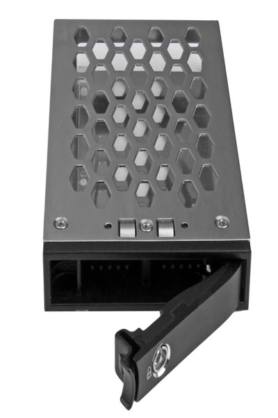 StarTech.com 2.5" Hot Swap Festplatten Wechselrahmen - Träger für Speicherlaufwerk (Caddy) - 6,4 cm (2.5") - schwarz & silber (SATSASTRX25) - SATSASTRX25