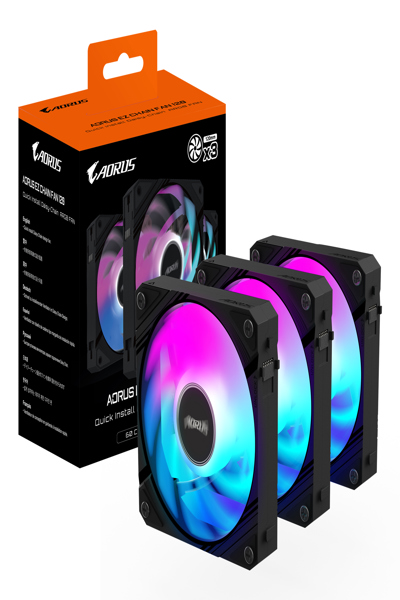 Gigabyte AORUS EZ CHAIN Fan 120 3-Pack - GP-ECFAN1203