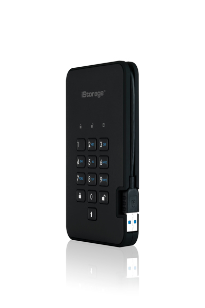 iStorage diskAshur2 256-bit 2TB USB 3.2 secure encrypted solid-state drive - Black IS-DA2-256-SSD-2000-B - 2 TB - USB Type-A - 3.2 Gen 1 (3.1 Gen 1) - 362 MB/s - 5 GT/s - Black - IS-DA2-256-SSD-2000-B