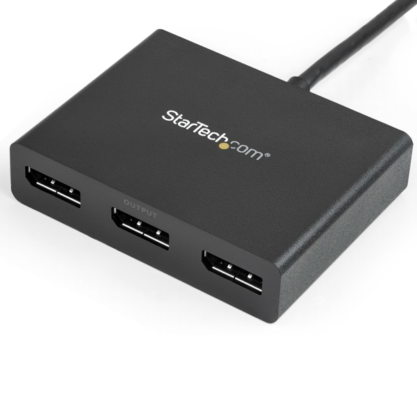 StarTech Mini DisplayPort 1.2 to DisplayPort MST Hub - Triple Head mDP/ DP Multi Stream Transport - DisplayPort Distributor - Video Distributor - 3 Connections - MSTMDP123DP