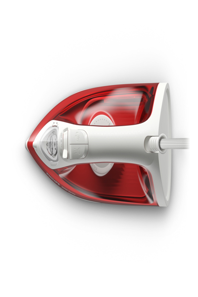 Philips 2000 series DST2010/40, Steam iron, Non-stick soleplate, Red, White, 25 g/min, 0.25 L, Large