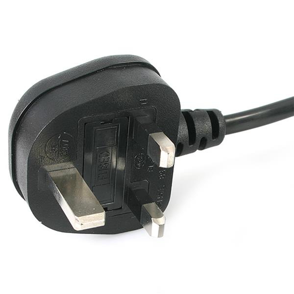 StarTech 2m Laptop Power Cord 3 Slot UK BS-1363 C5 - PXTNB3SUK2M