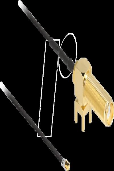 Delock Antenna cable - SMA (R) 90° PCB to MHF 4L (P) - 12031
