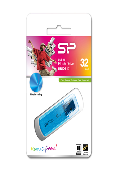 Silicon Power Helios 101 - 32 GB - USB Type-A - 2.0 - Cap - 10 g - Blue - SP032GBUF2101V1B