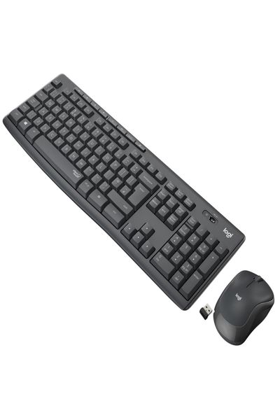 Logitech MK295 Silent Wireless Combo - Full-size (100%) - Wireless - RF Wireless - AZERTY - Graphite - Mouse included - 920-009803