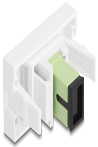 Delock Easy 45 Modul SC Simplex Buchse zu lindgrÃƒÂ¼n weiÃƒÅ¸ - 90894