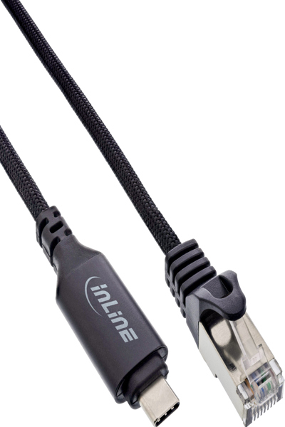 Câble adaptateur réseau InLine USB 3.2 - Gigabit - USB-C vers RJ45 - 5 m