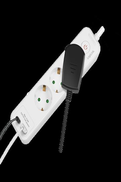 LogiLink 3-uttag Power Strip USB-A USB-C 1,5 m kabel - LPS279U