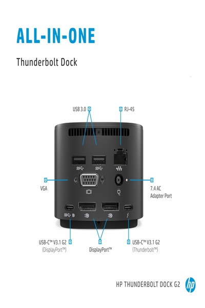 HP Thunderbolt Dock 120W G2 - 2UK37AA#ABU