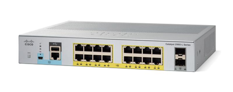 Cisco Catalyst 2960L-16PS-LL Managed L2 Gigabit PoE Switch - WS-C2960L-16PS-LL