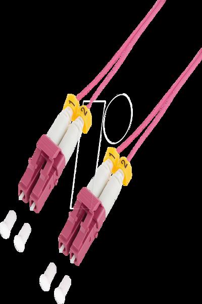 LogiLink OM4 Fiber Optic Patch Cable 0.5m Violet Slim - FS4LC00