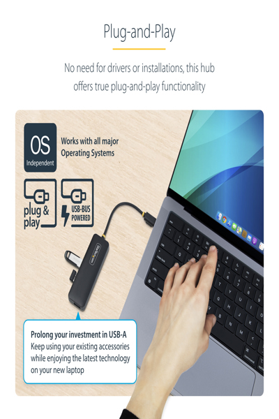 StarTech.com 4-Port USB-C Hub 5Gbps - H5C4A-USB-HUB