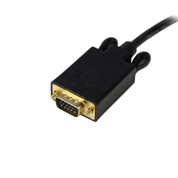 StarTech 15ft DisplayPort to VGA Adapter Cable DP to VGA Black - DisplayPort Cable - HD-15 (W) to DisplayPort (M) - 4.57 m - Snapped - Black - DP2VGAMM15B