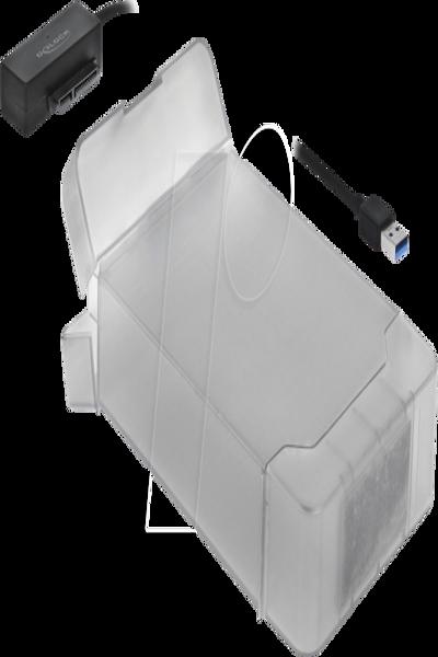 Delock USB Typ-A till SATA-omvandlare med 3,5" skyddshölje - 64086