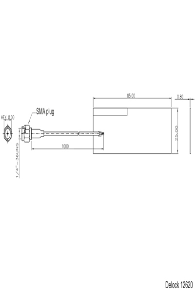 Delock LPWAN-antenn SMA-kontakt 1 - 12620