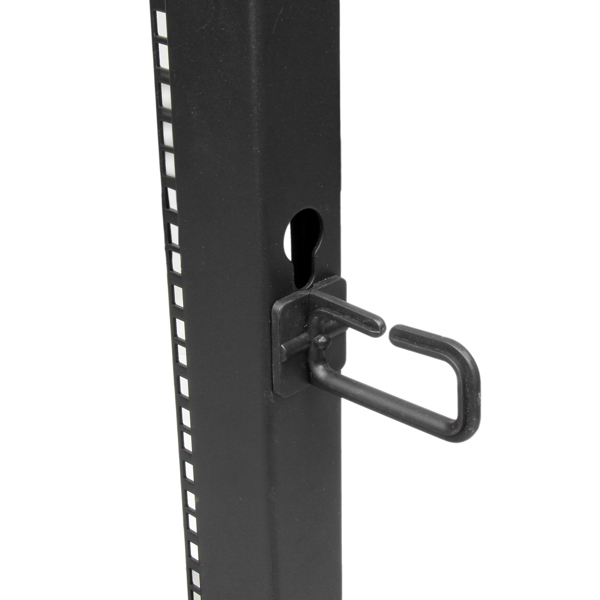 StarTech 15U Open Frame Rack - 4 Post - 22-40 in. Adjustable Depth - Cabinet - open frame - 4 post - floor standing - Black - 15U - 4POSTRACK15U