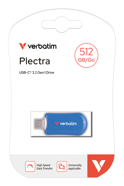 Verbatim Plectra Blue      512GB USB-C Flash Drive          30235 - 30235