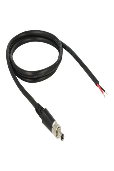 Delock Strömkabel - DC-hona 5,5 mm x 9,5 mm (ID: 2,5 mm) (hane) till bar ledning - 89908
