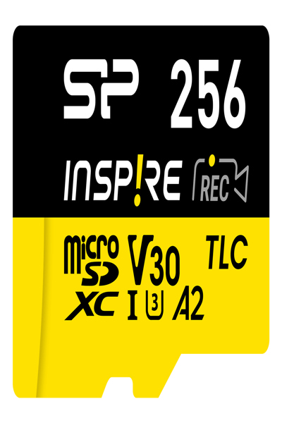Silicon Power Inspire, 256 Go, MicroSDXC, Classe 10, UHS-I, 170 Mo/s, 150 Mo/s