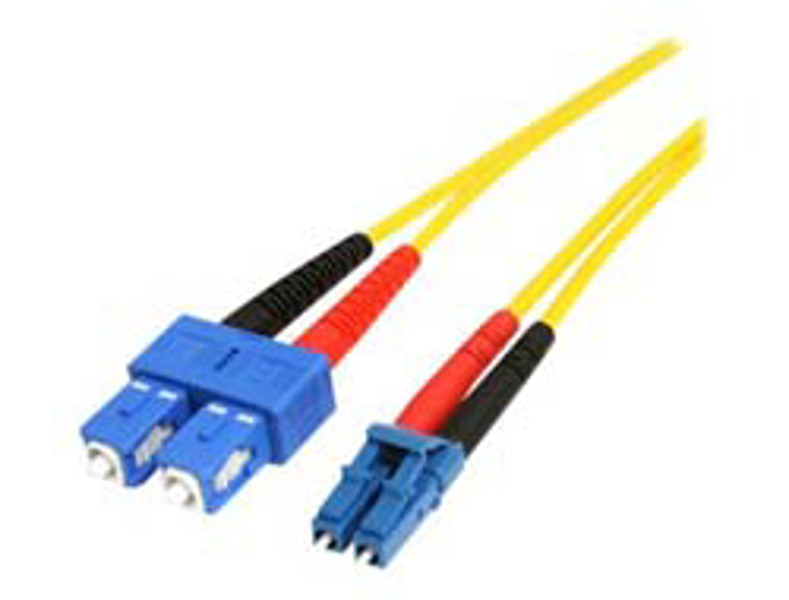 7m Fiber Optic Cable - Single-Mode Duplex 9/125 - LSZH - LC/SC - OS1 - LC to SC Fiber Patch Cable (SMFIBLCSC7) ( SMFIBLCSC7 ) - SMFIBLCSC7