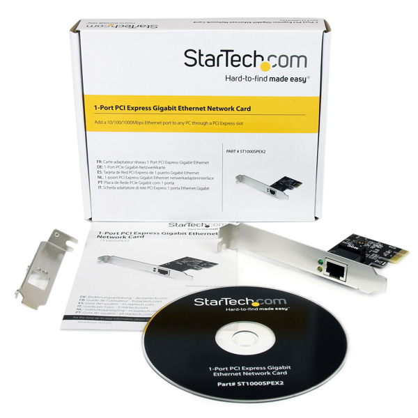 StarTech PCI Express Gigabit Ethernet network card - PCIe server NIC network adapter 10 / 100 / 1000 Mbit/s - Full/Low Profile - Network adapter - PCIe - Gigabit Ethernet - ST1000SPEX2