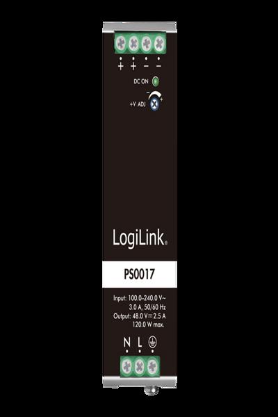 LogiLink DIN Rail Power Supply Black - PS0017