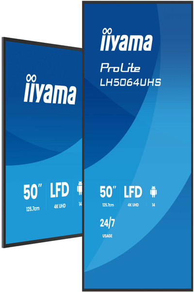 Iiyama LH5064UHS-B1AG 50 IN LCD UHD - Flat Screen - 127 cm - LH5064UHS-B1AG